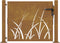 vidaXL - Poort - 105x105 - cm - grasontwerp - cortenstaal