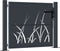 vidaXL - Poort - 105x105 - cm - met - grasontwerp - staal - antracietkleurig