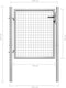 vidaXL - Poort - 105x125 - cm - gegalvaniseerd - staal - zilverkleurig
