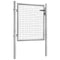 vidaXL - Poort - 105x125 - cm - gegalvaniseerd - staal - zilverkleurig