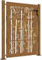 vidaXL - Poort - 105x130 - cm - bamboe-ontwerp - cortenstaal