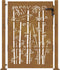 vidaXL - Poort - 105x130 - cm - bamboe-ontwerp - cortenstaal