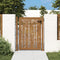 vidaXL - Poort - 105x130 - cm - bamboe-ontwerp - cortenstaal