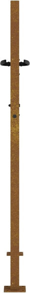 vidaXL - Poort - 105x130 - cm - bamboe-ontwerp - cortenstaal