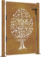 vidaXL - Poort - 105x130 - cm - boomontwerp - cortenstaal