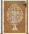 vidaXL - Poort - 105x130 - cm - boomontwerp - cortenstaal