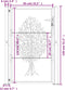 vidaXL - Poort - 105x130 - cm - boomontwerp - cortenstaal