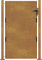 vidaXL - Poort - 105x130 - cm - cortenstaal