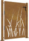 vidaXL - Poort - 105x130 - cm - grasontwerp - cortenstaal