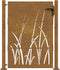 vidaXL - Poort - 105x130 - cm - grasontwerp - cortenstaal
