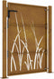 vidaXL - Poort - 105x130 - cm - grasontwerp - cortenstaal