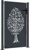 vidaXL - Poort - 105x130 - cm - met - boomontwerp - staal - antracietkleurig