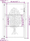 vidaXL - Poort - 105x130 - cm - met - boomontwerp - staal - antracietkleurig
