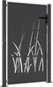 vidaXL - Poort - 105x130 - cm - met - grasontwerp - staal - antracietkleurig