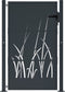 vidaXL - Poort - 105x130 - cm - met - grasontwerp - staal - antracietkleurig