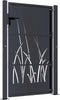 vidaXL - Poort - 105x130 - cm - met - grasontwerp - staal - antracietkleurig