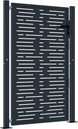 vidaXL - Poort - 105x130 - cm - met - vierkant - staal - antracietkleurig