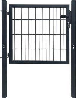 vidaXL - Poort - 105x150 - cm - staal - antracietkleurig