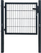 vidaXL - Poort - 105x150 - cm - staal - antracietkleurig