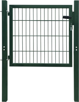 vidaXL - Poort - 105x150 - cm - staal - groen