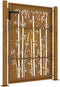 vidaXL - Poort - 105x155 - cm - bamboe-ontwerp - cortenstaal