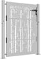 vidaXL - Poort - 105x155 - cm - bamboe-ontwerp - cortenstaal