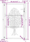 vidaXL - Poort - 105x155 - cm - boomontwerp - cortenstaal