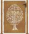 vidaXL - Poort - 105x155 - cm - boomontwerp - cortenstaal