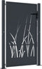 vidaXL - Poort - 105x155 - cm - met - grasontwerp - staal - antracietkleurig