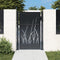 vidaXL - Poort - 105x155 - cm - met - grasontwerp - staal - antracietkleurig