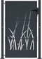 vidaXL - Poort - 105x155 - cm - met - grasontwerp - staal - antracietkleurig