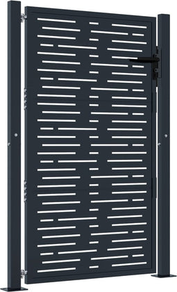 vidaXL - Poort - 105x155 - cm - met - vierkant - staal - antracietkleurig
