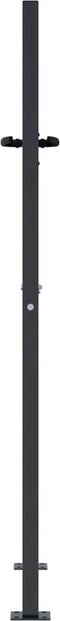vidaXL - Poort - 105x155 - cm - met - vierkant - staal - antracietkleurig