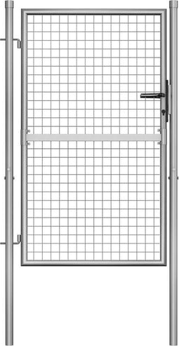 vidaXL - Poort - 105x175 - cm - gegalvaniseerd - staal - zilverkleurig