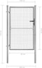 vidaXL - Poort - 105x175 - cm - gegalvaniseerd - staal - zilverkleurig