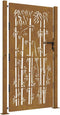 vidaXL - Poort - 105x180 - cm - bamboe-ontwerp - cortenstaal