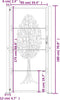 vidaXL - Poort - 105x180 - cm - boomontwerp - cortenstaal