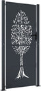 vidaXL - Poort - 105x180 - cm - met - boomontwerp - staal - antracietkleurig