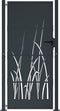 vidaXL - Poort - 105x180 - cm - met - grasontwerp - staal - antracietkleurig