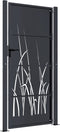 vidaXL - Poort - 105x180 - cm - met - grasontwerp - staal - antracietkleurig