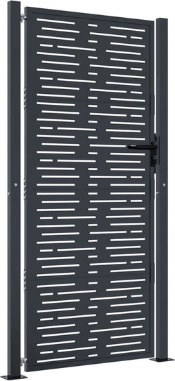 vidaXL - Poort - 105x180 - cm - met - vierkant - staal - antracietkleurig
