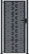 vidaXL - Poort - 105x180 - cm - met - vierkant - staal - antracietkleurig