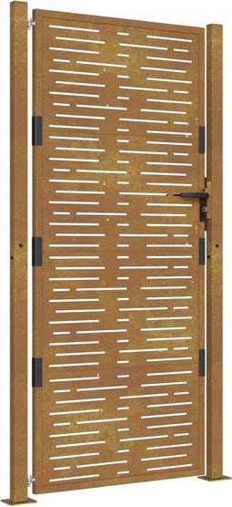 vidaXL - Poort - 105x180 - cm - vierkant - cortenstaal