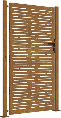 vidaXL - Poort - 105x180 - cm - vierkant - cortenstaal