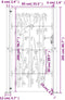 vidaXL - Poort - 105x205 - cm - bamboe-ontwerp - cortenstaal