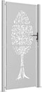 vidaXL - Poort - 105x205 - cm - cortenstaal - boom - ontwerp