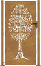 vidaXL - Poort - 105x205 - cm - cortenstaal - boom - ontwerp