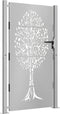 vidaXL - Poort - 105x205 - cm - cortenstaal - boom - ontwerp