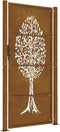 vidaXL - Poort - 105x205 - cm - cortenstaal - boom - ontwerp
