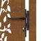 vidaXL - Poort - 105x205 - cm - cortenstaal - boom - ontwerp